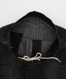 WEGO 【SMLサイズ展開/ウエスト紐】イージー3Dバレルレッグデニムカーゴパンツ