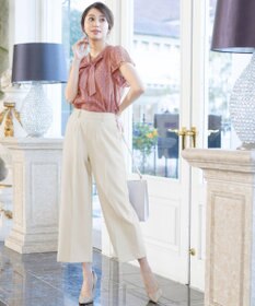 Tiaclasse L 【新色追加・洗える】センタープレスワイドパンツ