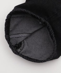 WEGO 【SMLサイズ展開/ウエスト紐】イージー3Dバレルレッグデニムカーゴパンツ