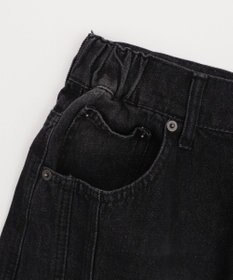 WEGO 【SMLサイズ展開/ウエスト紐】イージー3Dバレルレッグデニムカーゴパンツ