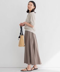 23区 【セットアップ対応】リネンレーヨンストレッチ フレア スカート