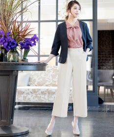 Tiaclasse L 【新色追加・洗える】センタープレスワイドパンツ