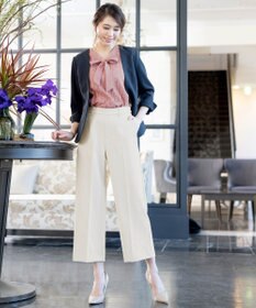 Tiaclasse L 【新色追加・洗える】センタープレスワイドパンツ