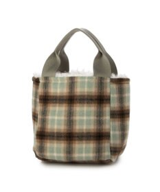 UNBILLION カシュカシュ cachecache / フェイクファー×チェック柄リバーシブルトート