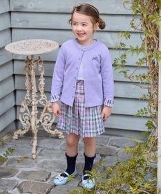 ANY KIDS ラメチェックプリーツスカパン