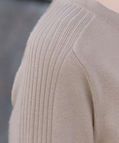 Tiaclasse 【洗える】 配色スリットニットトップス