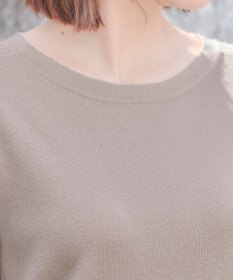 Tiaclasse 【洗える】 配色スリットニットトップス