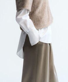 23区 【GOLD LABEL】コットンライトタフタ バックドロスト シャツ