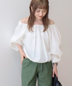 AMERICAN HOLIC イージーケアオフショルダーギャザーブラウス