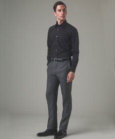 GOTAIRIKU 【形態安定】PREMIUMPLEATS_レギュラーカラー 通年ドレスシャツ（ブラック）