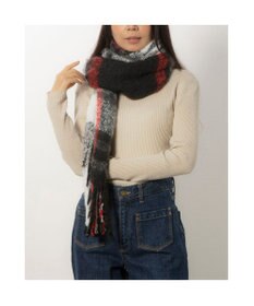 UNBILLION カシュネ cache nez / 太フリンジハーフチェックストール