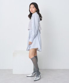 earth music&ecology フリンジミックスチュールビスチェ