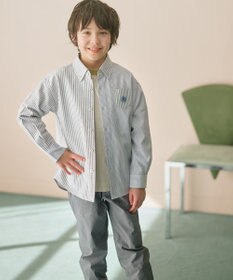 J.PRESS KIDS 【140-170cm】オックスフォード ストライプコンビシャツ