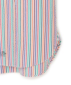 J.PRESS MEN 【J.PRESS ORIGINALS】Cotton Silk Seersucker Regular Half Sleeve Shirt / Baggy-Fit