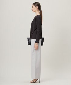 ICB L 【洗える】 PlaXフィラメントジャージー ドレープカットソー