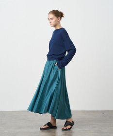 ATON MICRO COTTON SATIN | ギャザースカート