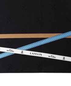 MOONBAT ランバン オン ブルー (LANVIN en Blue) 折りたたみ傘 サテンプリント ロゴアーチ