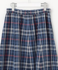 J.PRESS LADIES S コットンリネン Light マドラスチェック フレア スカート