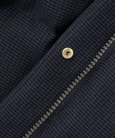 J.PRESS LADIES 【洗える】ポリエステルハウンドトゥース ロング ダウンコート