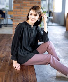 Tiaclasse 【洗える】テーパードパンツ