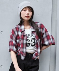 WEGO ショートチェックシャツ（S）