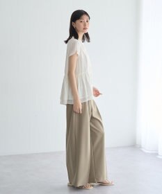 YECCA VECCA ペプラムシアーブラウス