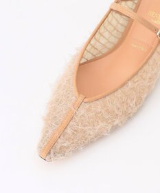 BEIGE， 【一部店舗限定】HENRI EN VARGO / LULU ファーバックストラップパンプス