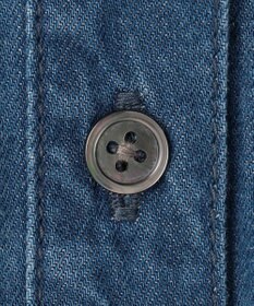 23区 【Oggi3月号掲載/洗える】ライトダンガリー クロップド ボリュームスリーブ シャツ