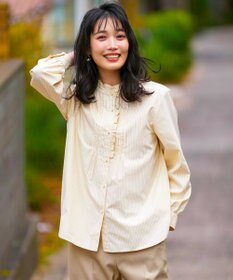 ANY SIS フリルスタンド シャツ