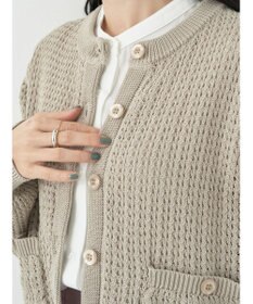 earth music&ecology 透かし柄ポケットカーディガン