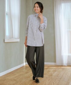 J.PRESS LADIES S エステネージュストライプ シャツ ブラウス