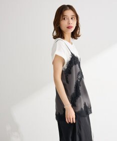 Green Parks レースドッキングサテンビスチェ