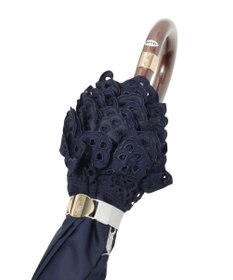 MOONBAT 【遮光/晴雨兼用日傘】POLO RALPH LAUREN（ポロラルフローレン） 折りたたみ日傘 エンブフリル 遮熱 UV