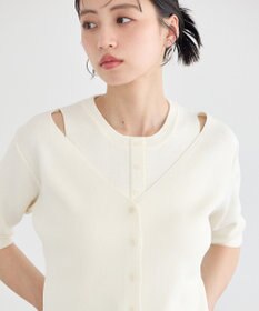 earth music&ecology フェイクレイヤードアメスリプルオーバー