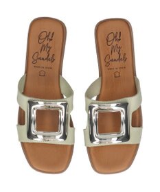 INTER-CHAUSSURES 【Oh my Sandals】メタルバックルフラットサンダル