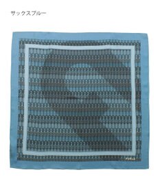 MOONBAT FURLA モノグラム柄シルク100%スカーフ 65×65cm