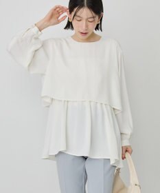 AMERICAN HOLIC 【イージーケア】Ｗクロスティアードブラウス