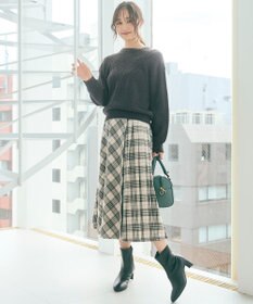 ANY SIS 【洗える】サイドプリーツチェックフレア スカート