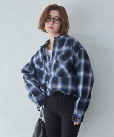 WEGO 【ユニセックス着用ITEM/SMLサイズ展開】オンブレチェックシャツ（LS）