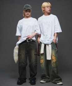 WEGO 【ユニセックス着用ITEM】ラインストーングラフィックT（SS）