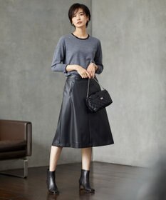 J.PRESS LADIES 【洗える】トリムツイン ニット