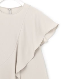 ICB 【WEB限定・洗える】BackSatinGeorgette ラッフルブラウス