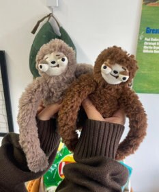 WEGO でかおめめなまけものぬいぐるみキーホルダー