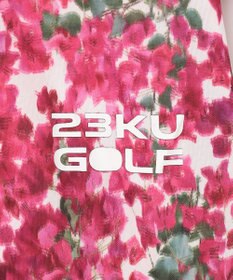 23区GOLF 【MEN】【接触冷感・UVケア・吸水速乾】ブーゲンビリア柄 ポロシャツ