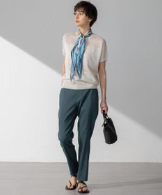23区 【洗える】リネンレーヨンストレッチ テーパード パンツ
