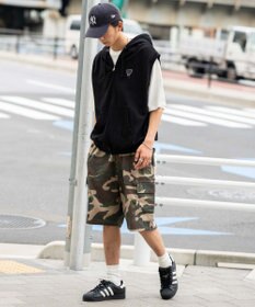 WEGO 【ユニセックス着用ITEM/MLサイズ展開】ワンポイントノースリジップパーカー