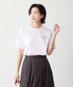 J.PRESS LADIES エンブロイダリー ロゴ Tシャツ