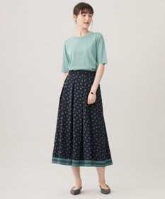 自由区 【洗える】ポルカドットプリント スカート