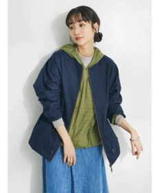 CRAFT STANDARD BOUTIQUE コットンギャバジンノーカラーＺＩＰブルゾン