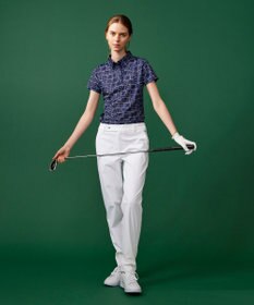 23区GOLF 盛夏対応のマルチ機能【接触冷感・UVケア・吸水速乾】【WOMEN】総ロゴ カノコシャツ